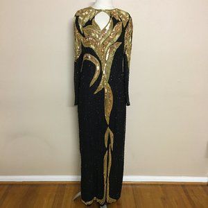 Sequins Originals Vintage Cut out back chest gown